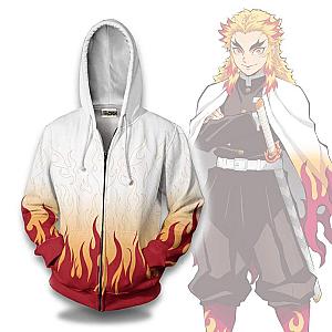 Kyojuro Cape Hoodie Demon Slayer Anime Casual Cosplay Costume DSS0611