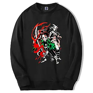 Demon Slayer Sweatshirts Tanjirou Japan Mangas Anime Crewneck Sportswear