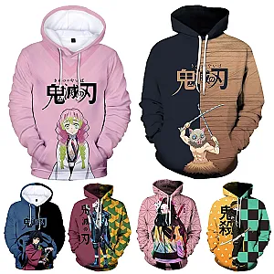 Anime Demon Slayer Hoodies Printing Kamado Nezuko Cosplay Pullovers Casua Costume