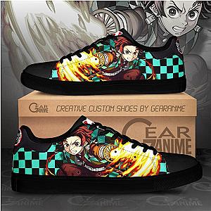 Tanjiro Sun Breathing Skate Shoes Custom Demon Slayer Anime Shoes DSS0611