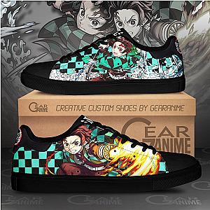 Tanjiro Sun &amp; Water Breathing Skate Shoes Demon Slayer Anime Shoes DSS0611