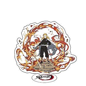 Demon Slayer Rengoku Anime Figure Manga Style Acrylic Stand Desk Decor