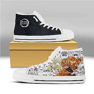 Zenitsu High Top Canvas Shoes Custom Demon Slayer Anime Mixed Manga DSS0611