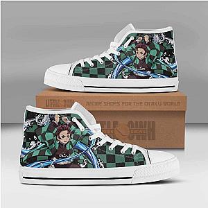 Tanjiro Demon Slayer Anime Custom All Star High Top Sneakers Pattern Canvas Shoes DSS0611