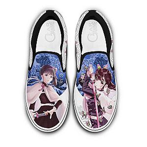 Kanao Tsuyuri Slip On Sneakers Custom Anime Demon Slayer Shoes DSS0611