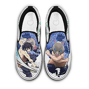 Inosuke Slip On Sneakers Custom Anime Demon Slayer Shoes DSS0611