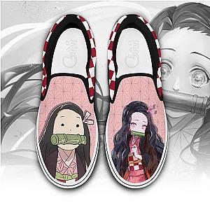 Nezuko Slip On Sneakers Custom Anime Demon Slayer Shoes DSS0611