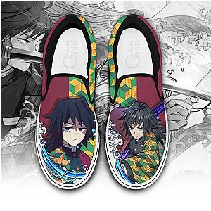 Giyuu Slip On Sneakers Custom Demon Slayer Anime Shoes DSS0611