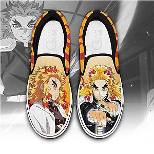 Rengoku Slip On Sneakers Demon Slayer Custom Anime Shoes DSS0611