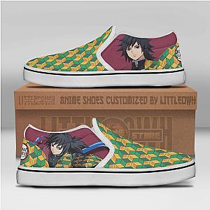 Giyuu Tomioka Custom Demon Slayers Shoes Anime Sneakers Classic Slip On DSS0611