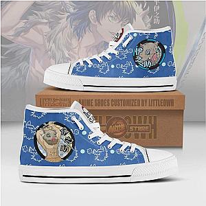 Inosuke Hashibira High Top Canvas Shoes Custom Demon Slayer Anime Sneakers DSS0611