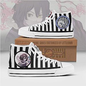 Obanai Iguro High Top Canvas Shoes Custom Demon Slayer Anime Sneakers DSS0611