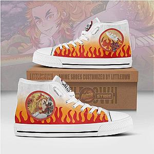 Kyojuro Rengoku High Top Canvas Shoes Custom Demon Slayer Anime Sneakers DSS0611