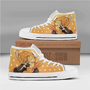 Zenitsu Demon Slayer Anime Custom All Star High Top Sneakers Pattern Canvas Shoes DSS0611