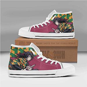 Tomioka Demon Slayer Anime Custom All Star High Top Sneakers Pattern Canvas Shoes DSS0611