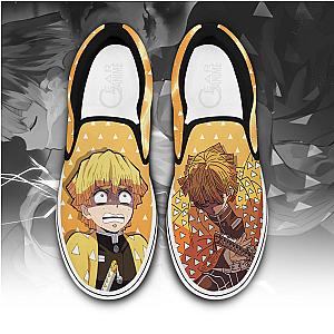 Zenitsu Slip On Sneakers Canvas Custom Demon Slayer Anime Shoes DSS0611