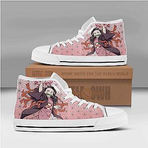 Nezuko Demon Slayer Anime Custom All Star High Top Sneakers Pattern Canvas Shoes DSS0611