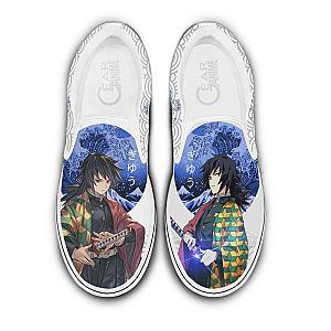 Giyuu Slip On Sneakers Custom Demon Slayer Anime Shoes DSS0611