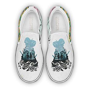 Giyuu x Shinobu Custom Demon Slayers Shoes Classic Slip On Anime Flat Sneakers DSS0611