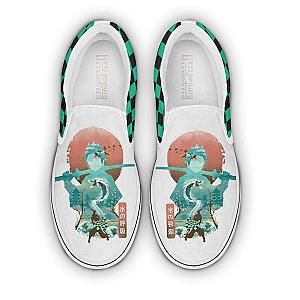 Tanjiro Custom Demon Slayers Shoes Classic Slip On Anime Flat Sneakers DSS0611