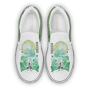 Sanemi Shinazugawa Custom Demon Slayers Shoes Classic Slip On Anime Flat Sneakers DSS0611