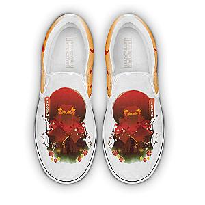 Kyojuro Custom Demon Slayers Shoes Classic Slip On Anime Flat Sneakers DSS0611