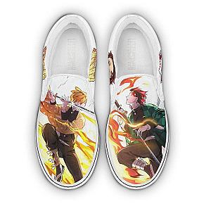 Demon Slayer Tanjiro and Zenitsu Shoes Custom Anime Classic Slip-On Sneakers DSS0611