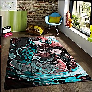 Demon Slayer Tanjiro and Nezuko Printed Soft Anime Carpet Rugs