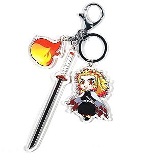 Demon Slayer Kyojuro Rengoku Anime Keychain Accessories Bag Charm