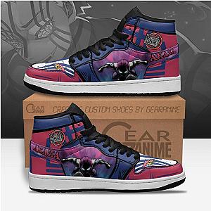 Akaza Sneakers Custom Anime Mugen Train Demon Slayer Shoes DSS0611