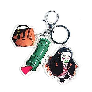 Demon Slayer Nezuko Kamado Anime Keychain Accessories Bag Charm