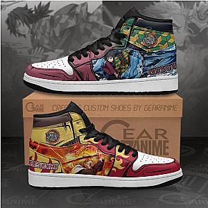 Giyu and Rengoku Sneakers Custom Demon Slayer Anime Shoes DSS0611