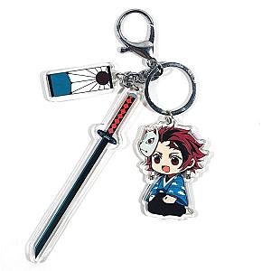 Demon Slayer Tanjiro Kamado Anime Keychain Accessories Bag Charm