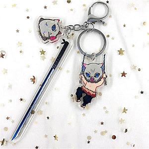 Demon Slayer Inosuke Anime Keychain Accessories Bag Charm