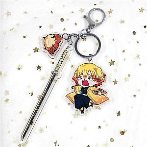 Demon Slayer Zenitsu Anime Keychain Accessories Bag Charm