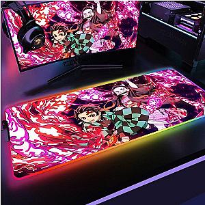 Demon Slayer Tanjiro and Nezuko Large LED Anime Mouse Pad Desk Mat