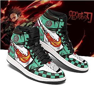 Tanjiro Sun Breathing Sneakers Custom Anime Demon Slayer Shoes DSS0611