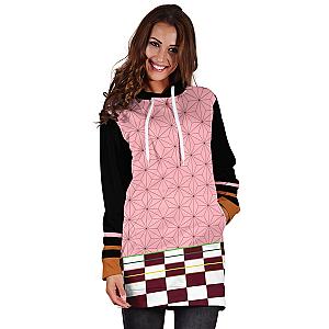 Nezuki Street Style Custom Anime Demon Slayer Women Hoodie Dress DSS0611