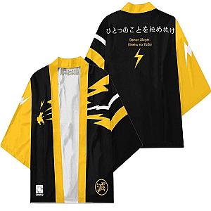 Zenitsu Agatsuma Demon Slayer Anime Kimono Cosplay Coat Thunder Breathing DSS0611