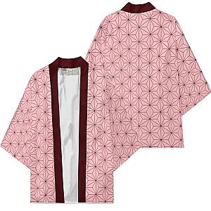 Demon Slayer Kimono Nezuko Kamado Pattern Robe Anime Cloak Cardigans Cosplay Costume DSS0611