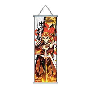 Demon Slayer Kyojuro Rengoku Anime Scroll Canvas Painting Wall Art Home Decor