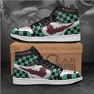 Tanjiro Sneakers Scar Demon Slayer Custom Anime Shoes DSS0611