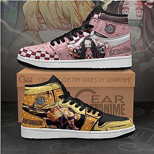 Zenitsu &amp; Nezuko Sneakers Demon Slayer Custom Anime Shoes DSS0611