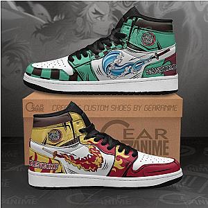 Tanjiro and Rengoku Sneakers Breathing Skills Demon Slayer Anime Shoes DSS0611