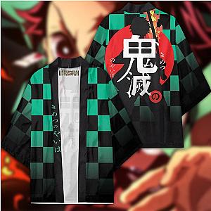 Tanjiro Kamado Kimono Demon Slayer Robe Anime Coat Cosplay Costumes DSS0611