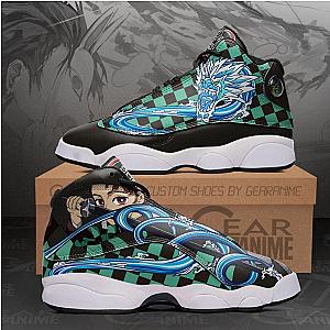 Tanjiro Sneakers Water Breathing Custom Anime Demon Slayer Shoes DSS0611