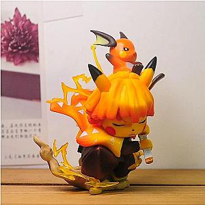 Pokemon Demon Slayer Figure Pikachu Zenitsu Cosplay Anime Figure