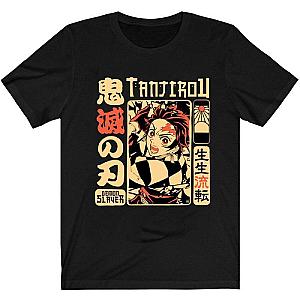 Demon Slayer T-Shirts Kamado Tanjirou Pattern Tee Cool Top DSS0611