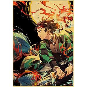 Tanjiro's Two Breathing Styles Demon Slayer Poster