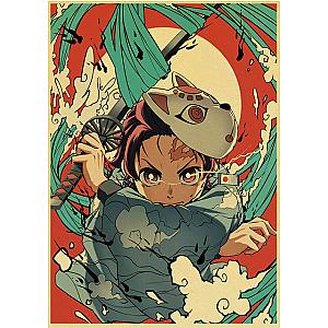 Tanjiro's Water Breathing Techniques Demon Slayer Poster